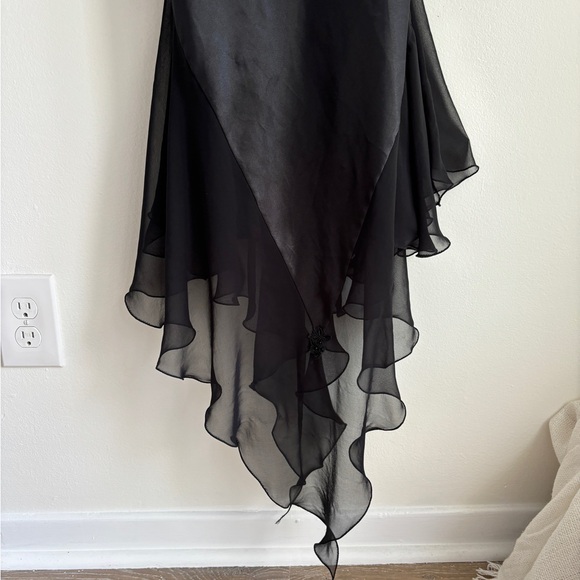 Vintage Black Silk Dress - Picture 6 of 11